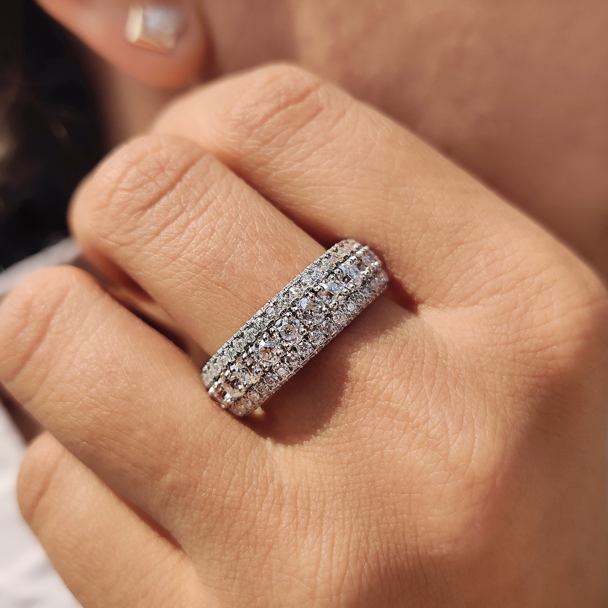 Old European Cut Multi Row Anniversary Band