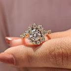 Round Halo Engagement Ring In Bezel Setting Style