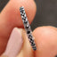 Round Cut Half Eternity Black Stone Wedding Band