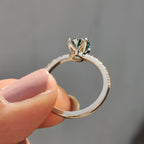 Round Cut Engagement Ring With Round Cut Pave Style