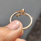 Double Bezel Set Two Stone Wedding Band