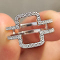 Round Cut Ring Enhancer Wedding Band In Wrap Guard style