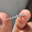 Round Cut Moissanite Shared Prong Wedding Band