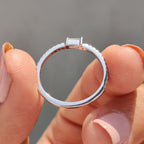 Round And Baguette Diamond Band In Half Eternity Style