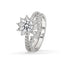 Round Brilliant Cut Diamond with Chevron Wedding Ring