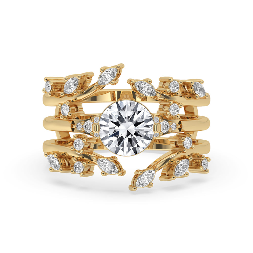 Nature Inspired Engagement Ring Wrap Wedding Band Main image