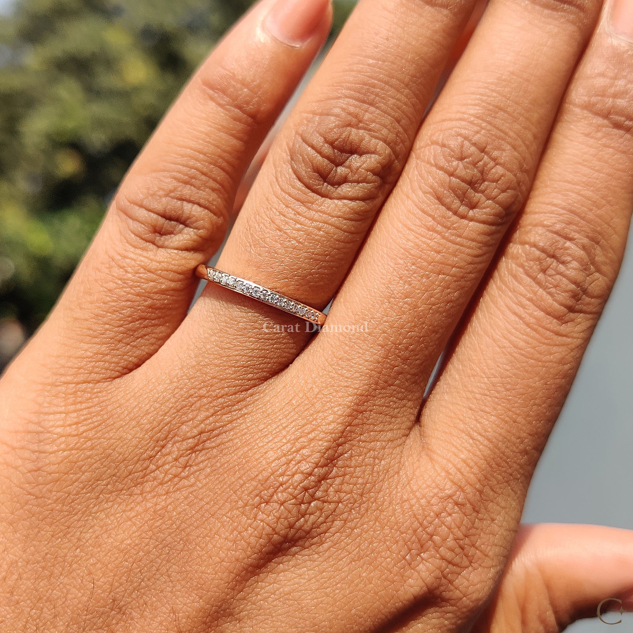 Classic Round Diamond Wedding Band