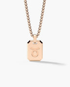 TAURUS MINI ZODIAC Dog Tag Gold Pendant