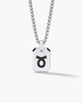 TAURUS MINI ZODIAC Dog Tag Gold Pendant with 0.25ct Black Diamonds