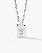 TAURUS MINI ZODIAC Dog Tag Gold Pendant with 0.25ct Diamonds