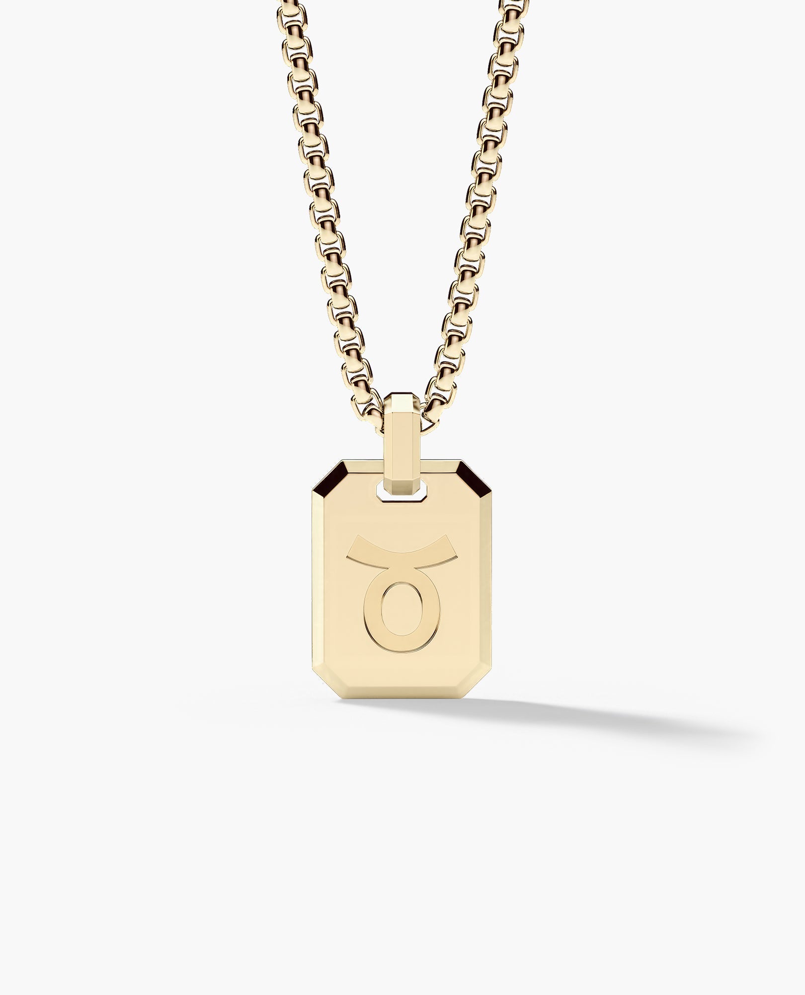 TAURUS MINI ZODIAC Dog Tag Gold Pendant