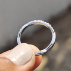 Round Cut Wedding Band In Half Eternity Style