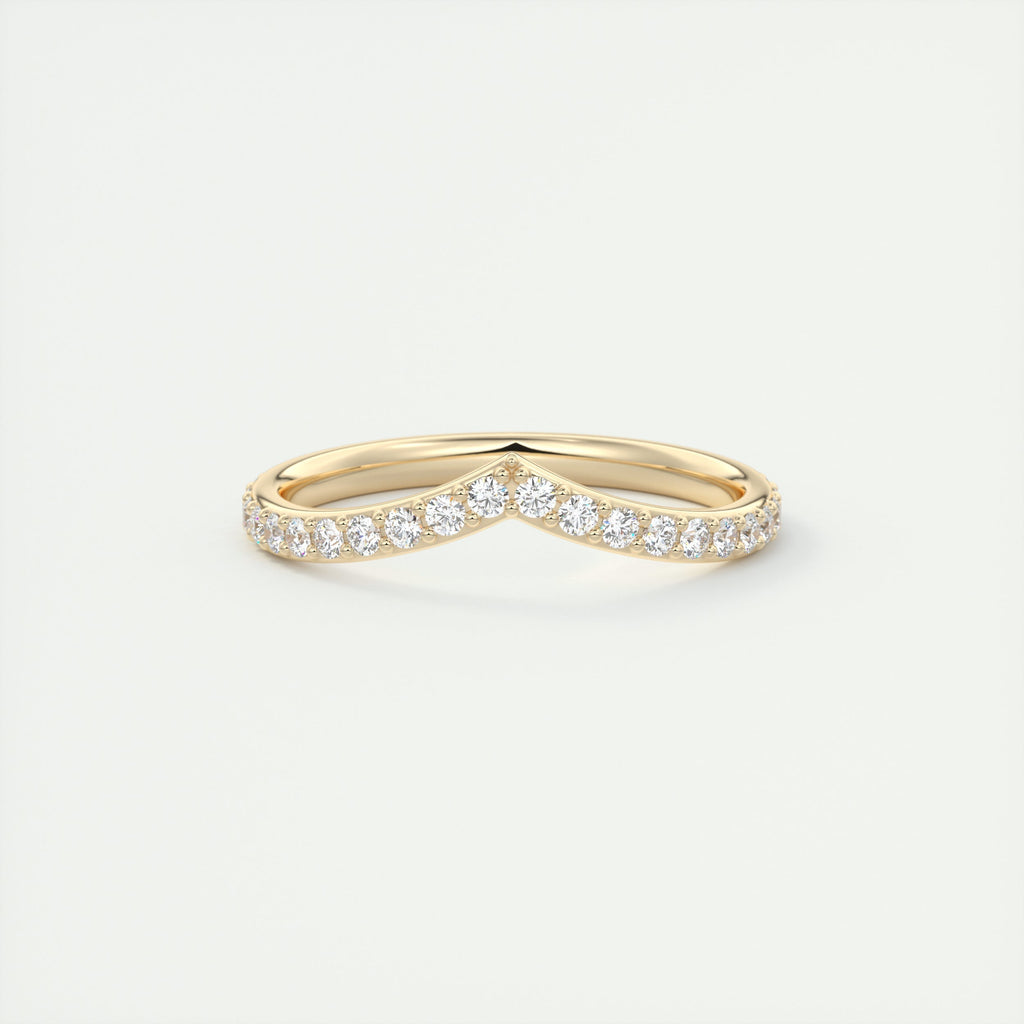 0.80CT Round Curved Full Eternity Unique Wedding Band