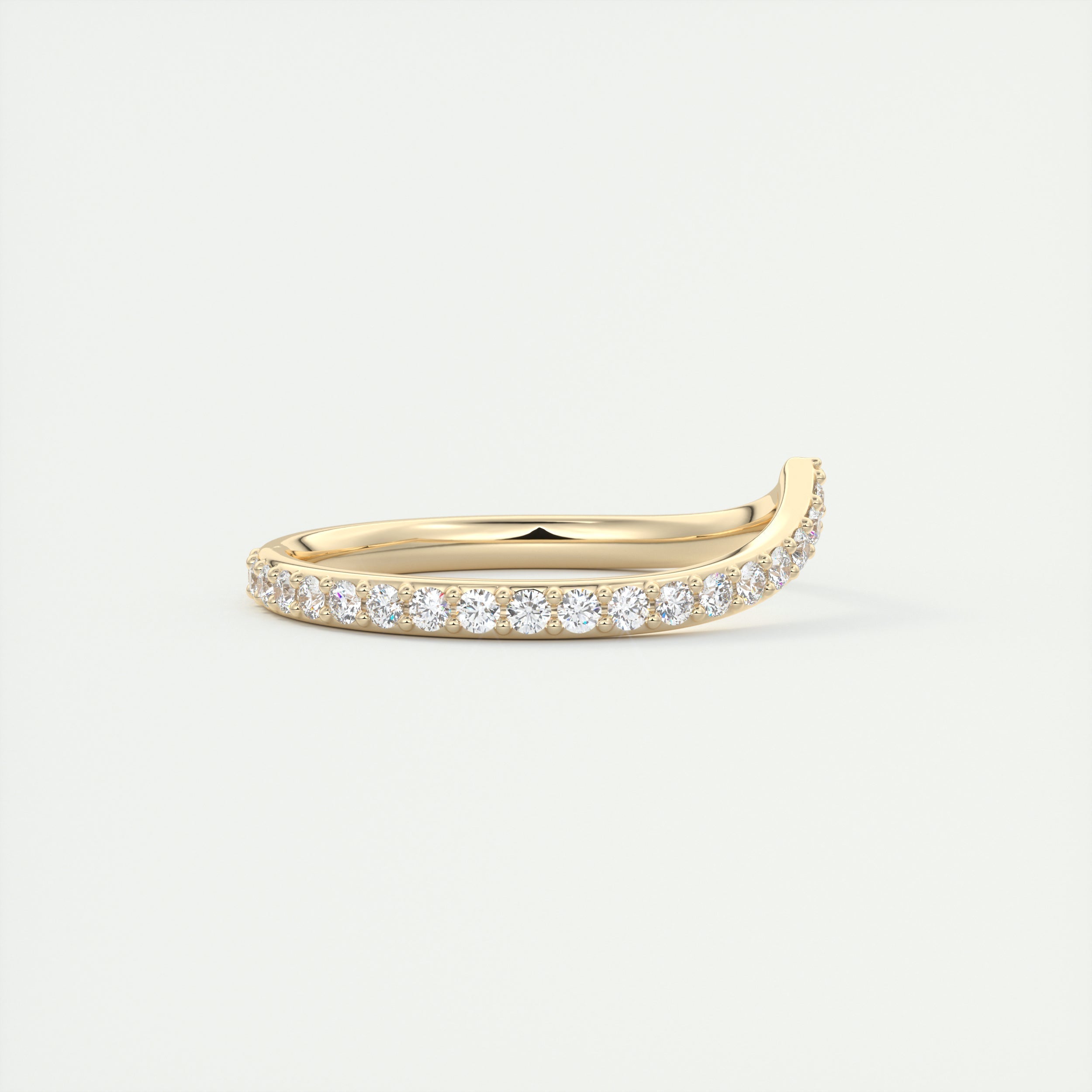 0.80CT Round Curved Full Eternity Unique Wedding Band