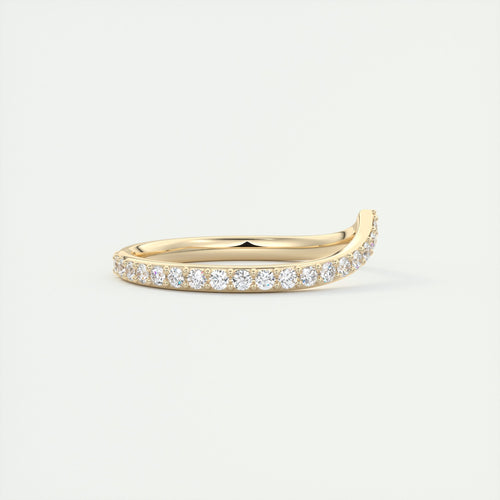0.80CT Round Curved Full Eternity Unique Wedding Band