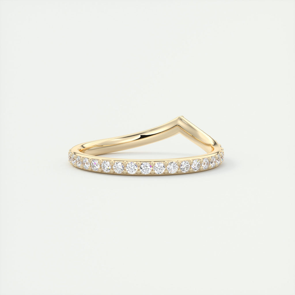 0.80CT Round Curved Full Eternity Unique Wedding Band