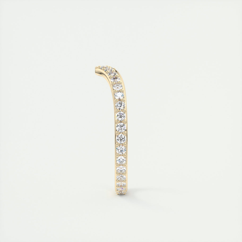 0.80CT Round Curved Full Eternity Unique Wedding Band
