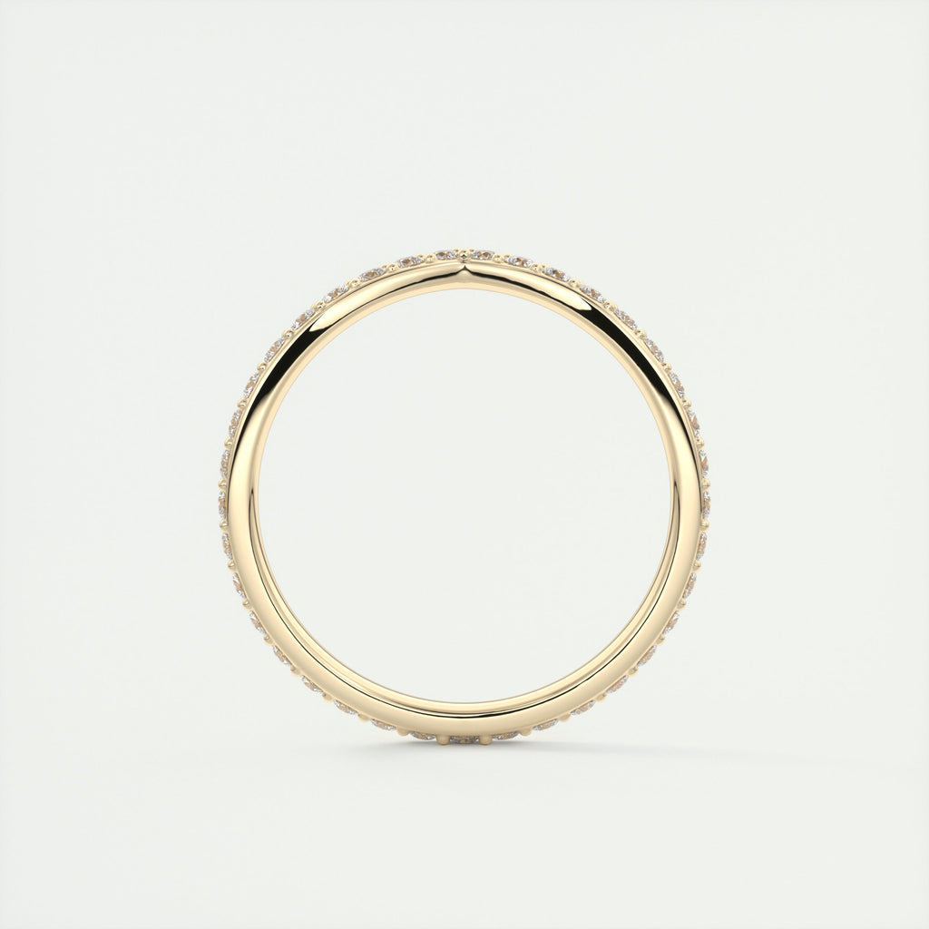 0.80CT Round Curved Full Eternity Unique Wedding Band