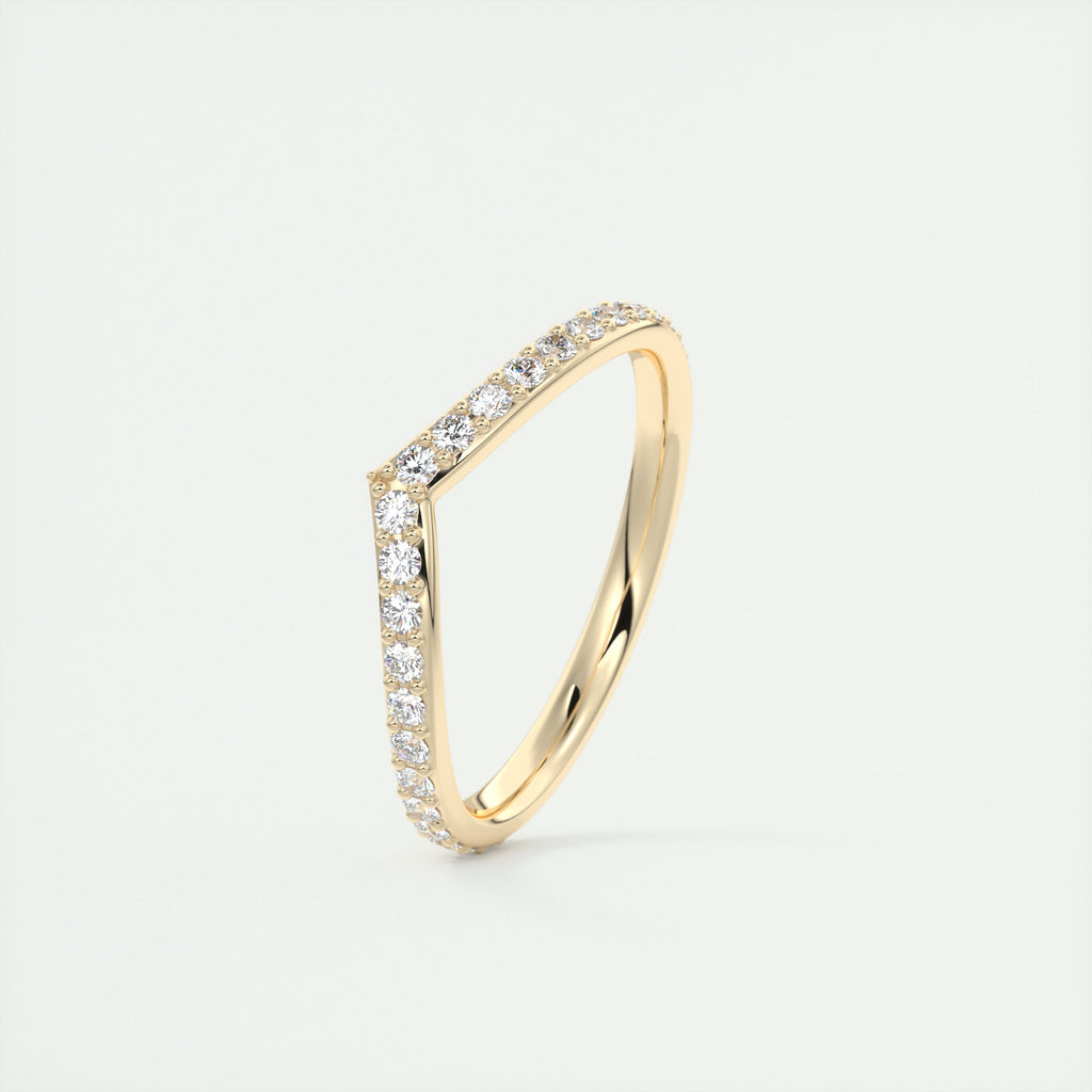 0.80CT Round Curved Full Eternity Unique Wedding Band