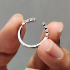 Round Cut Shared Prong Wedding Band