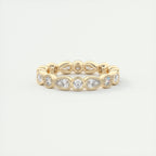 1.50CT Pear & Round Cut Moissanite Full Eternity Unique Wedding Band