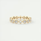 1.30CT Oval & Princess Moissanite Bezel Full Eternity Wedding Band