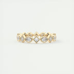 1.30CT Oval & Princess Moissanite Bezel Full Eternity Wedding Band