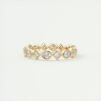 1.30CT Oval & Princess Moissanite Bezel Full Eternity Wedding Band