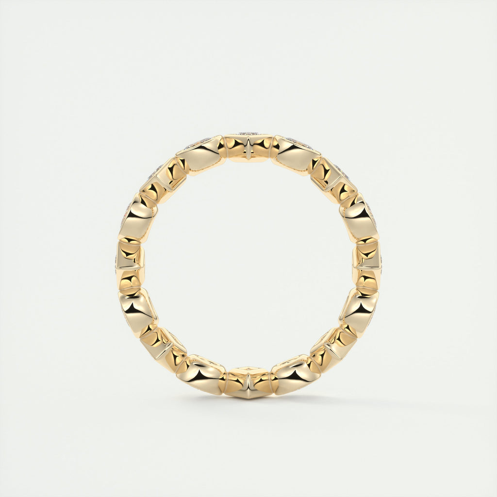 1.30CT Oval & Princess Moissanite Bezel Full Eternity Wedding Band