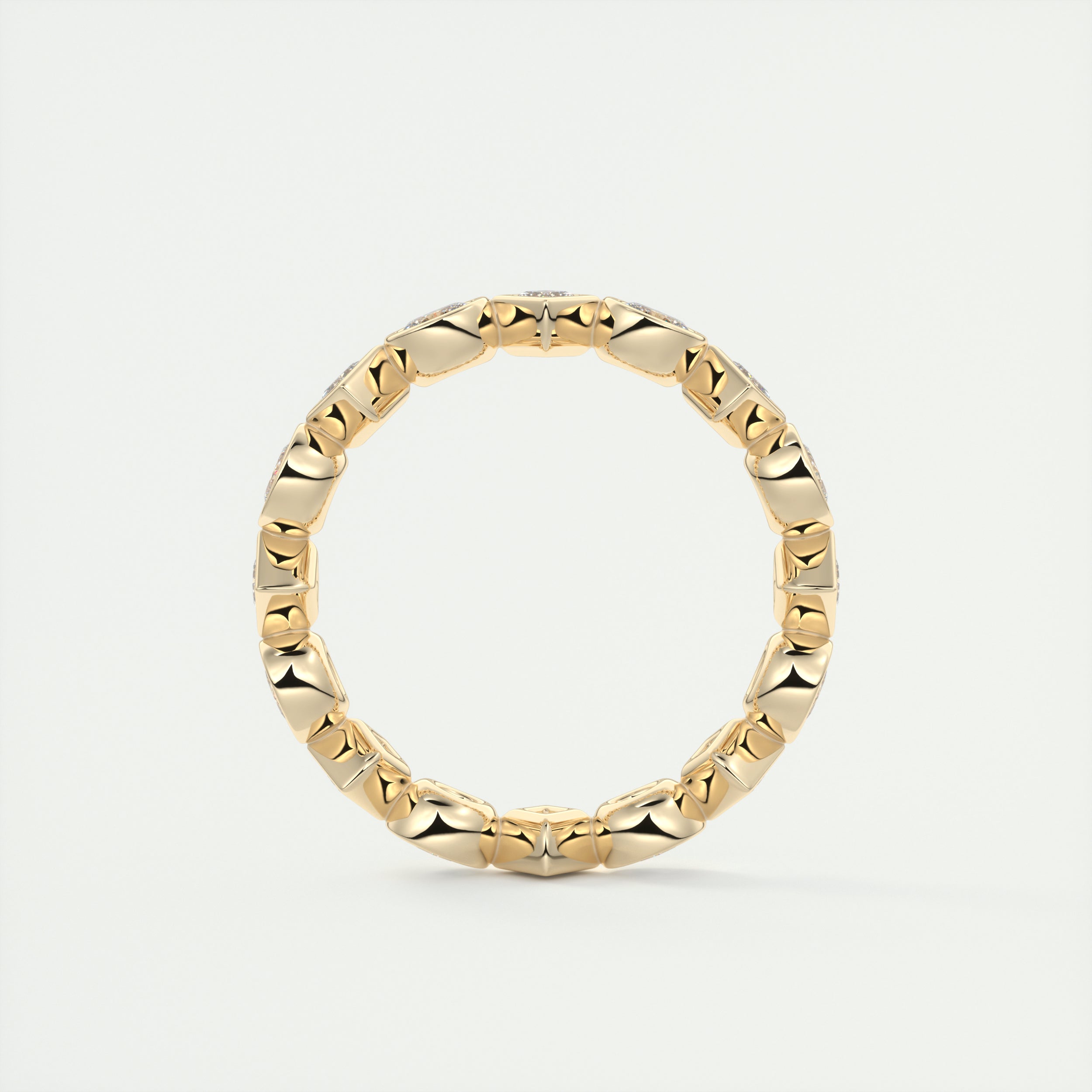 1.30CT Oval & Princess Moissanite Bezel Full Eternity Wedding Band