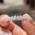Round Diamond Wedding Band – Double Row Pave