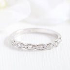 1.65CT Cushion Cut Moissanite Halo Bridal Ring Set