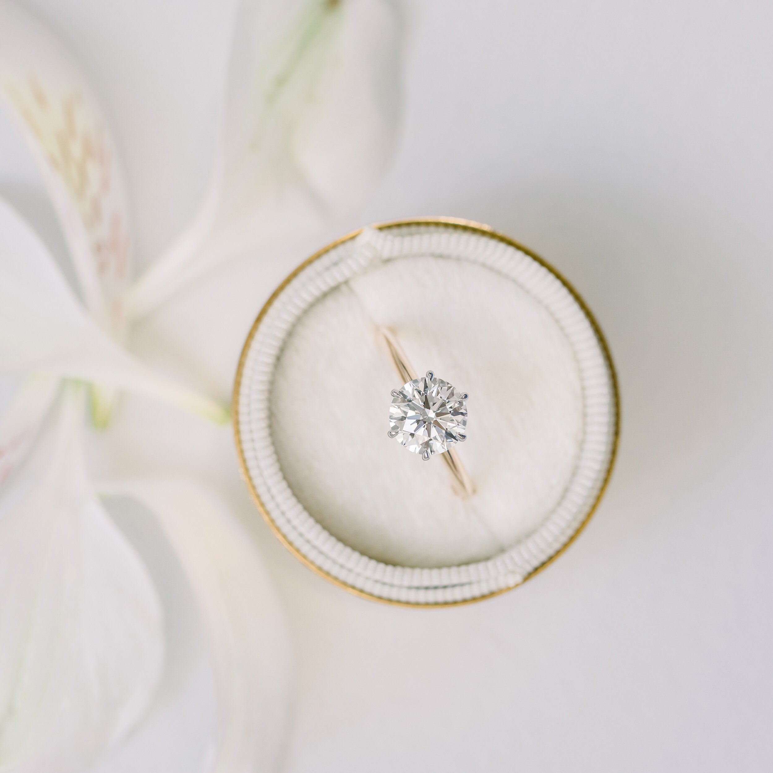 2.50 CT Round Moissanite Solitaire Engagement Ring