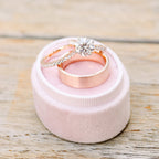 1.50 CT Round Cut Moissanite Pave Setting Engagement Ring