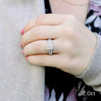 2.0 CT Radiant Moissanite Solitaire Pave Setting Engagement Ring