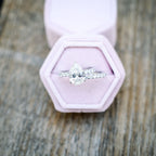 2.25 CT Pear Moissanite Hidden Halo Pave Setting Engagement Ring