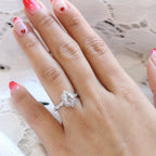 1.50 CT Oval Cut Vintage Halo Style Moissanite Engagement Ring