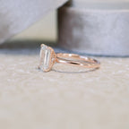 2.75 CT Emerald Cut Moissanite Solitaire Engagement Ring