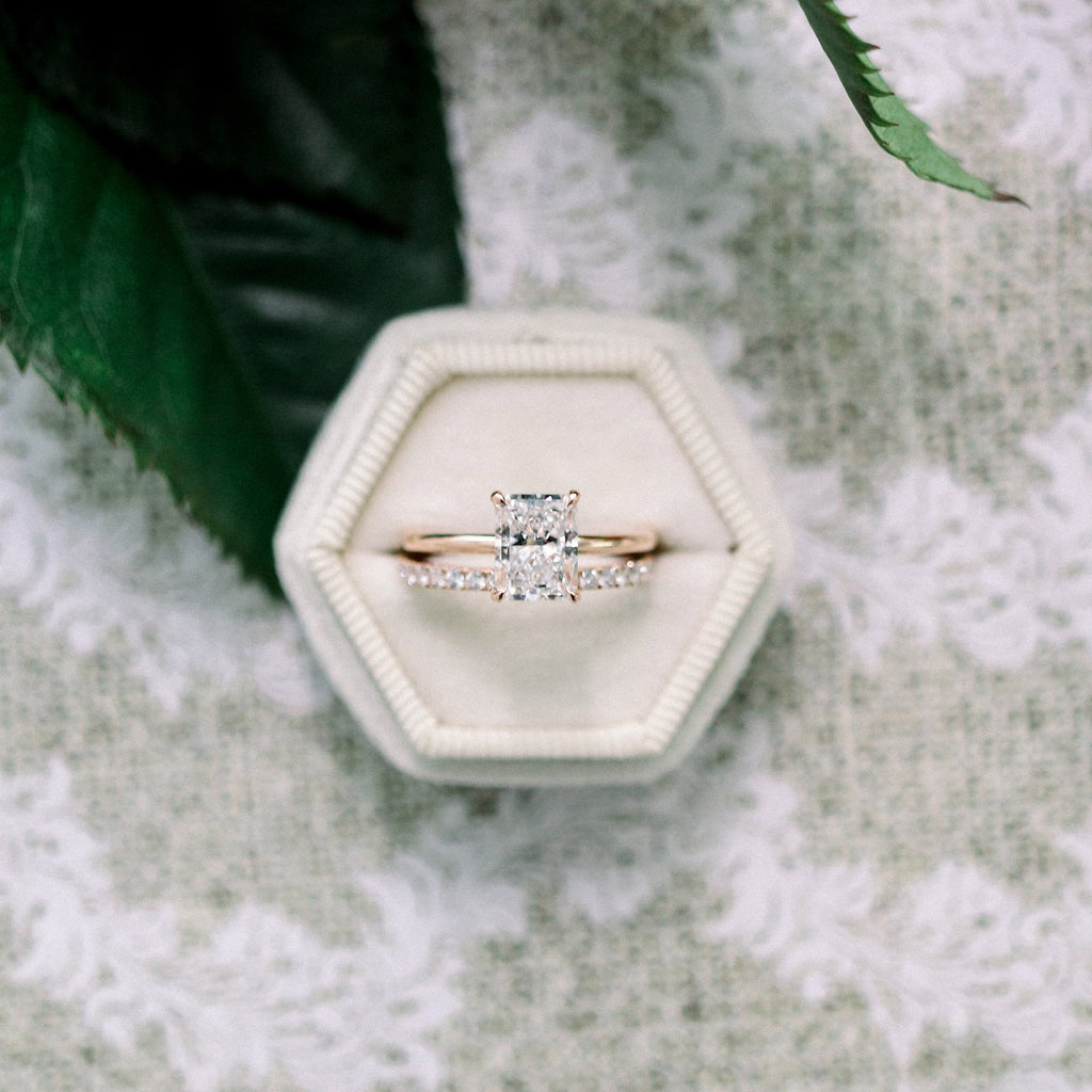 3.0 CT Radiant Cut Moissanite Solitaire Engagement Ring