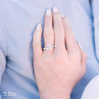 3.0 CT Radiant Moissanite Pave Setting Engagement Ring