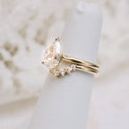 4.0 CT Pear Cut Moissanite Solitaire Engagement Ring