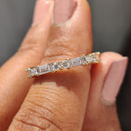 Baguette And Round Wedding Band