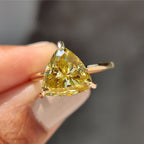 Trillion Cut Engagement Ring With Hidden Halo