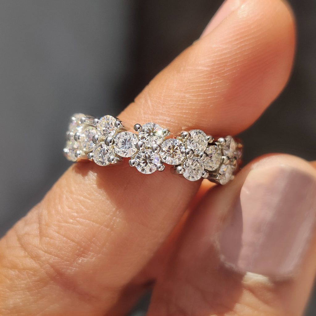 Garland Eternity Band with Round Moissanite Stone