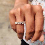 Oval, Pear, Heart, and Emerald Moissanite Multi Shape Eternity Band