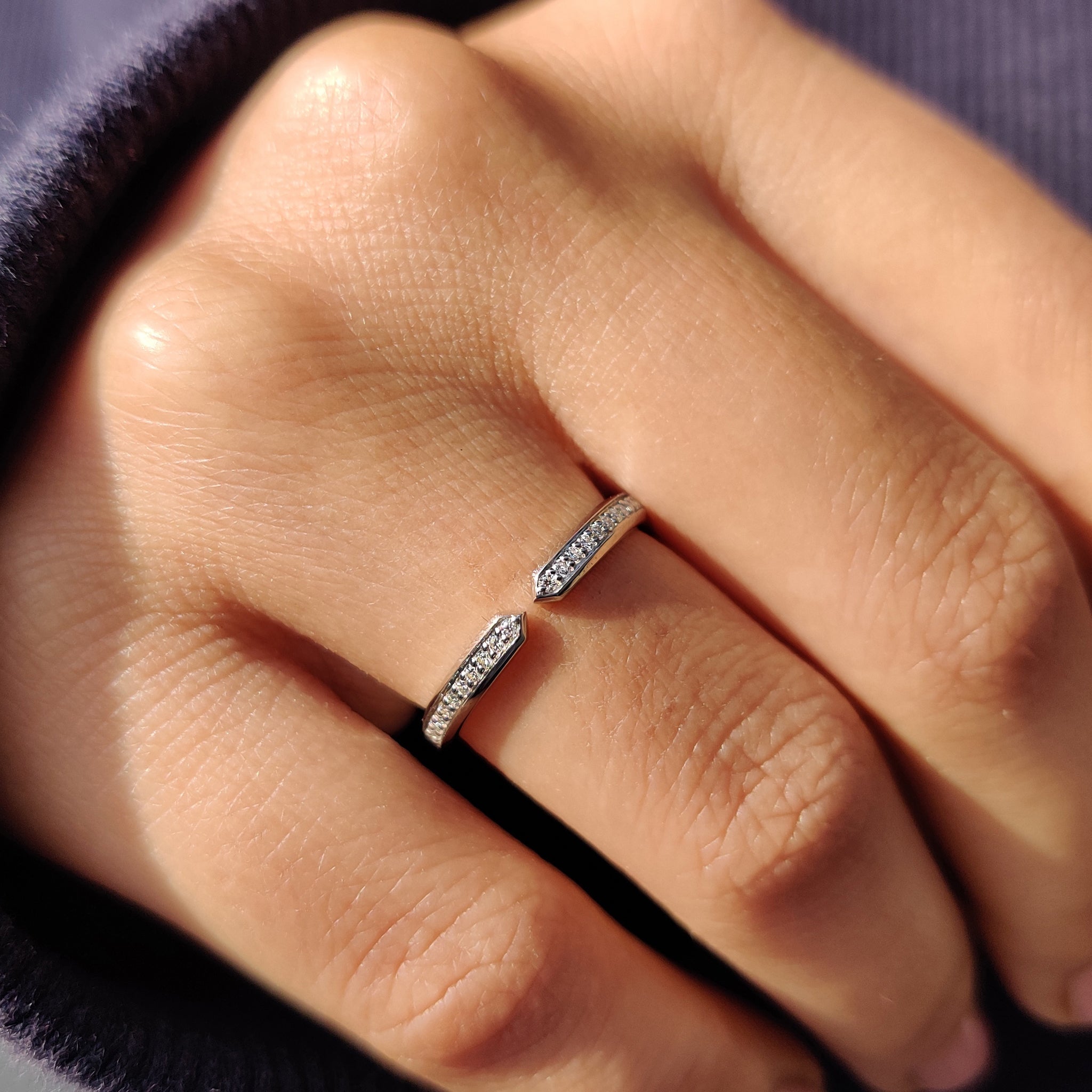 Open Gap Design In Unique Wedding Band Style