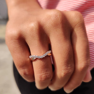 Stackable Curved Wedding Band