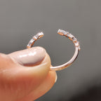 Marquise And Round Wedding Band In Open Gap Setting