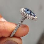 Pear Cut Engagement Ring With Halo Setting