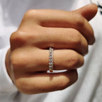 Round Cut Full Eternity Band With Double Row Pave Setting